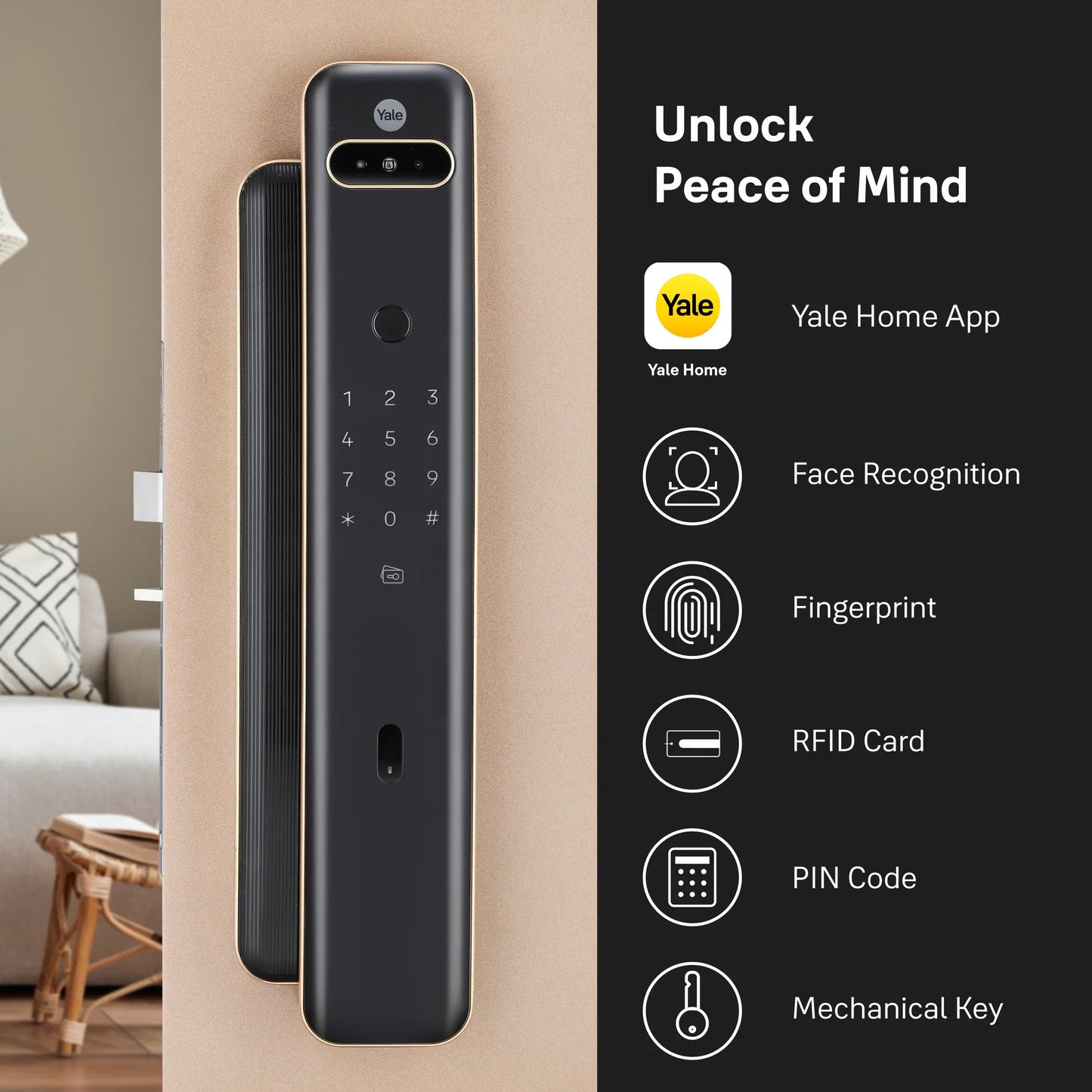 Yale Luna Pro+ Facial Digital Lock